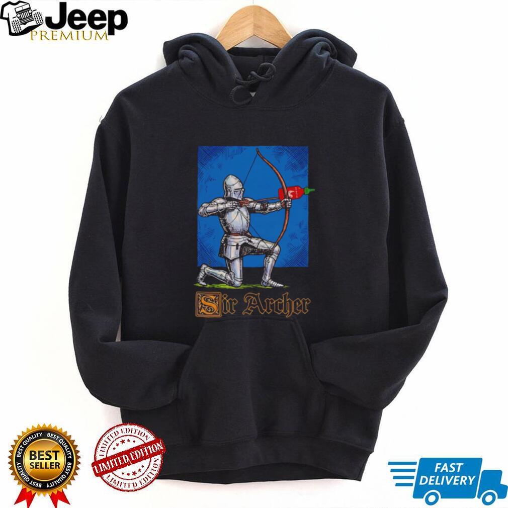 Sir Archer Sriracha Hot Sauce Knight Parody T Shirt
