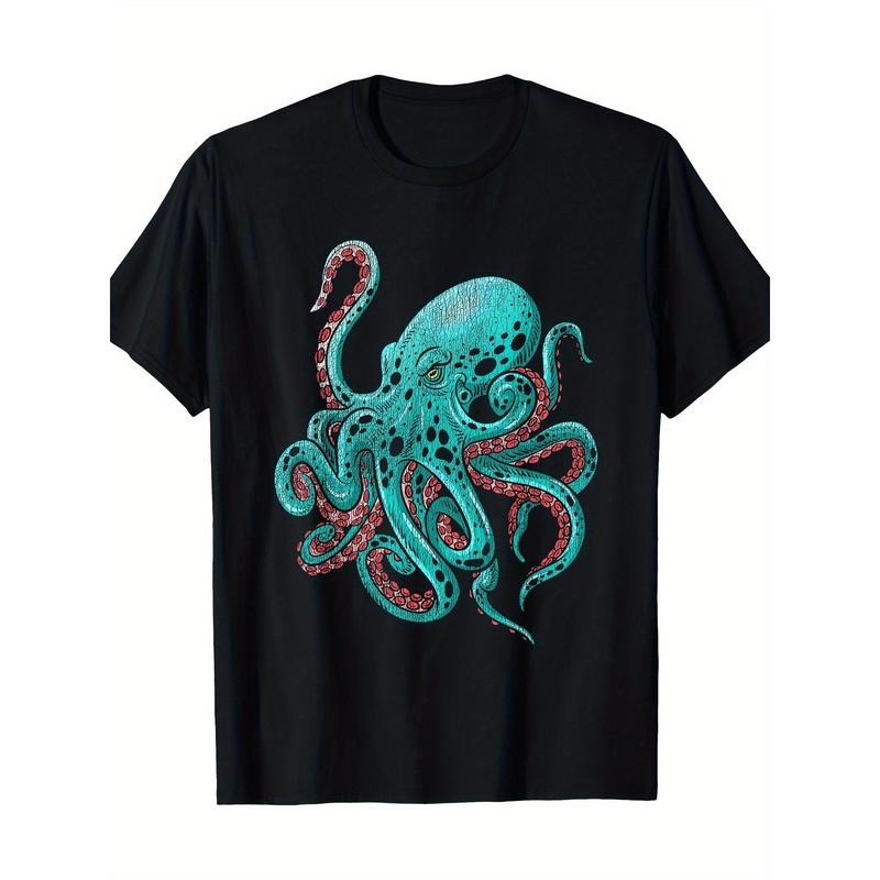 Siren Octopus T-Shirt A Perfect Gift for Dad, Mom, Grandpa, And Grandma on Thanksgiving, The Best Choice for Birthday Gifts, And Christmas Gifts Made in USA