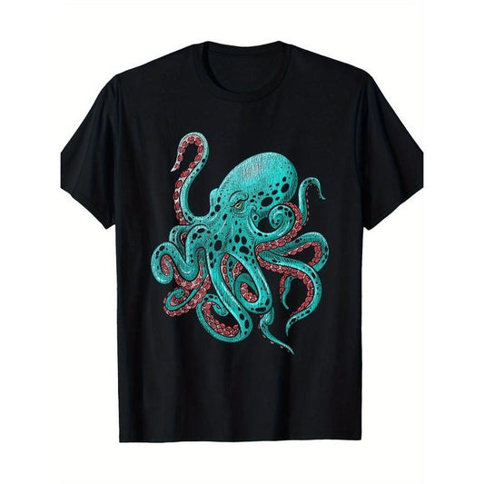 Siren Octopus T-Shirt A Perfect Gift for Dad, Mom, Grandpa, And Grandma on Thanksgiving, The Best Choice for Birthday Gifts, And Christmas Gifts Made in USA