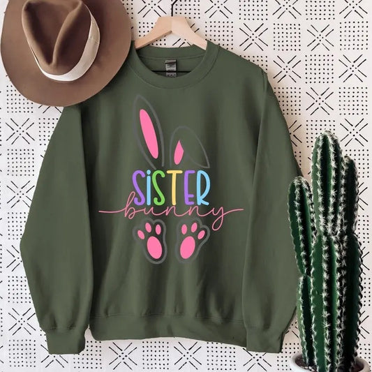 Sister Bunny Easter Hoodie, Sis Bunny Sweatshirt, T-Shirt, Hoodie | WearSparks.com