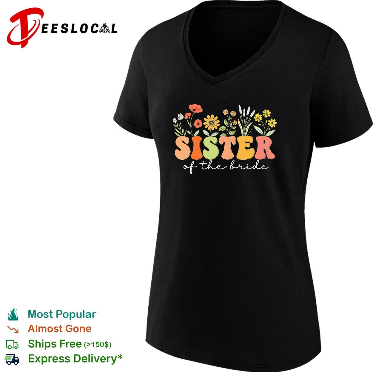 Sister of the bride floral shirt