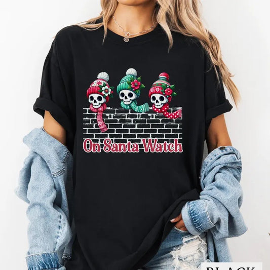 Skeleton Christmas Shirt Funny Skeleton Holiday Tee Festive Red Green Skeleton T-shirt Cotton Shirt Christmas Gift Idea