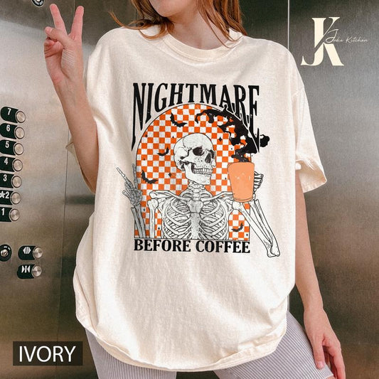 Skeleton Coffee Cups Comfort Colors Shirt, Coffee Cups Shirt, Horror Movie Coffee Cup Shirt, Halloween Family Shirt, Halloween Coffee, Halloween 2024, Halloween Gifts