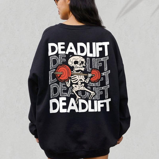 Skeleton Deadlift Skeleton Gym Workout Funny Deadlifter Instant Funny Skull Workout Workout Design For Shirts Cotton...