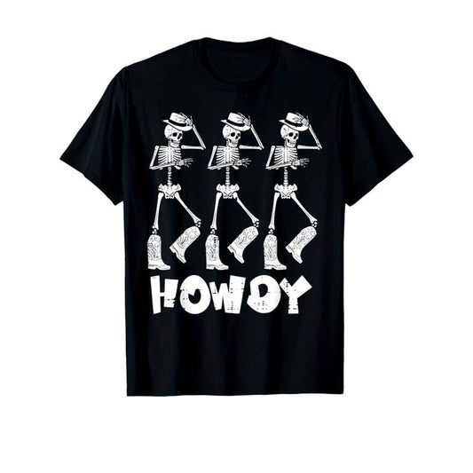 Skeleton Print Men's Cotton T-shirt, Graphic Tee Men's Outdoor Clothes, Men's Halloween Clothing, Casual Short Sleeve...