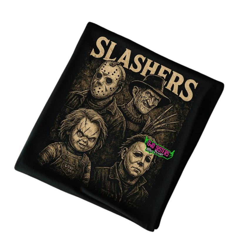 Slash e r Vintage Graphic Tees, Casual T-Shirt, Long Sleeve Crewneck or Hoodie, Grunge Alt Aesthetic | Edgy Streetwear, Womenswear Everyday Pullover, Halloween Piece Statement