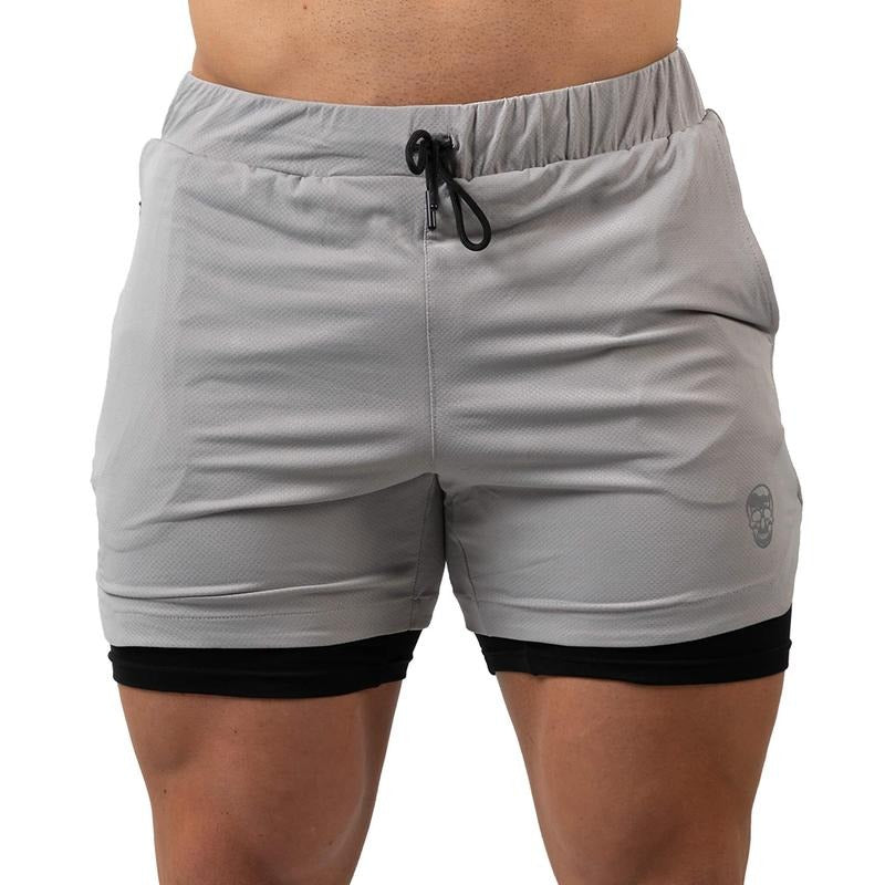 Slate Summer Mesh Training Shorts with Hidden Pocket for Men - Sports & Outdoor Clothing