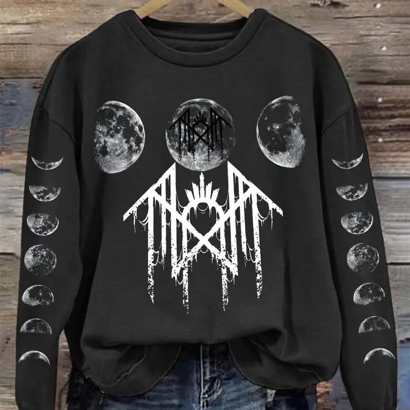 Sleep Token -  Moon Phase Print Vintage Sweatshirt - Hoodie, Gift For Fan Sleeves With Designs