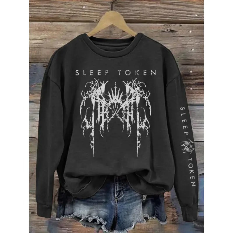 Sleep Token - Band Logo Print Vintage Sweatshirt - Hoodie, Gift For Fan Sleeves With Designs