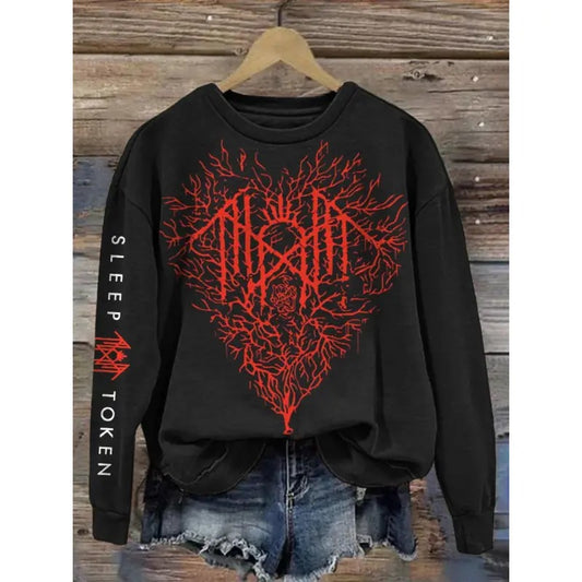 Sleep Token - Heart Wall And Art Print Vintage Sweatshirt - Hoodie, Gift For Fan Sleeves With Designs