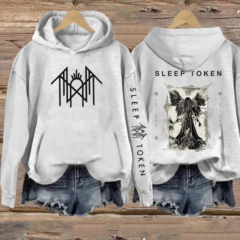 Sleep Token - Logo & Reaper Angle Print Vintage Sweatshirt - Hoodie, Gift For Fan Sleeves With Designs SLT20266