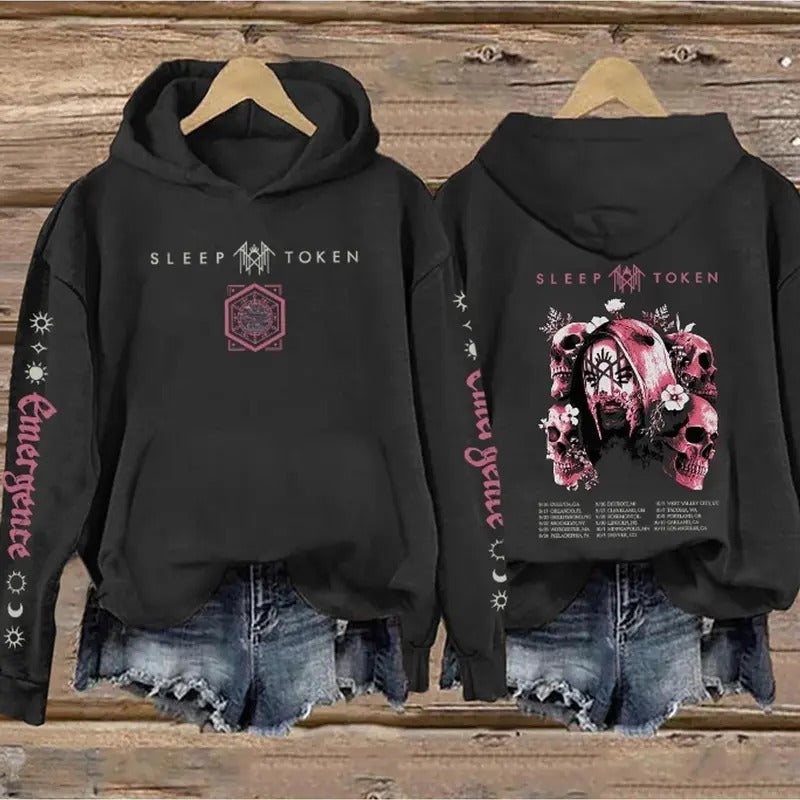 Sleep Token - Retro Mask New Design 2025 Print Vintage Sweatshirt - Hoodie, Gift For Fan Sleeves With Designs 1NR
