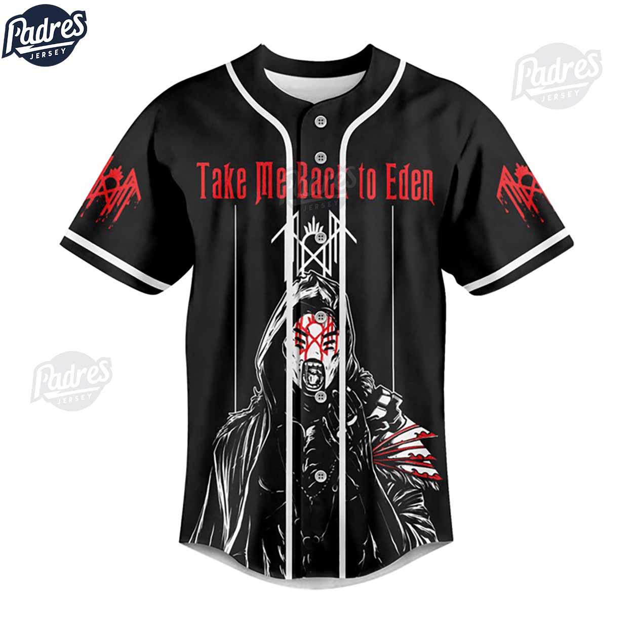Sleep Token Take Me Back To Eden Baseball Jersey - Padres Jersey Oasis: Elevate Your Baseball Style Game... (Image 2)