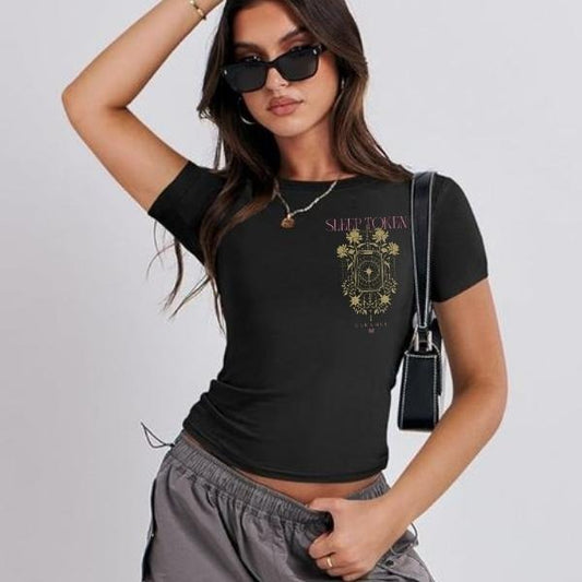 Sleep Token Take Me Back To Eden Funny Rock Baby Tee, Croptop Made Of Bella Canvas Fabric Full Color, Full Size, Sleep Token Band Music Shirt