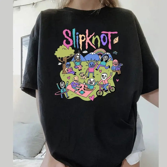 Slipknot Band Vintage T Shirt, 90s Metal Music, Rock Band Apparel, Vintage Metal Shirt, Concert Outfit, Unisex Short Sleeve Tee Shirt, Casual Clothing