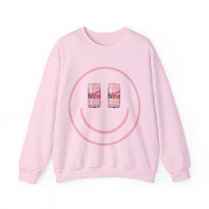 Smiley Face Diet Coke Lover Oversized Crewneck Shirt Menswear Sweatshirt Hoodie | WearSparks.com