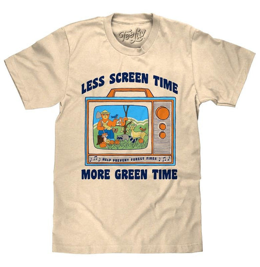 Smokey Bear Less Screen Time More Green Time T-Shirt - Cream Hoodie, Sweatshirt | WearSparks.com