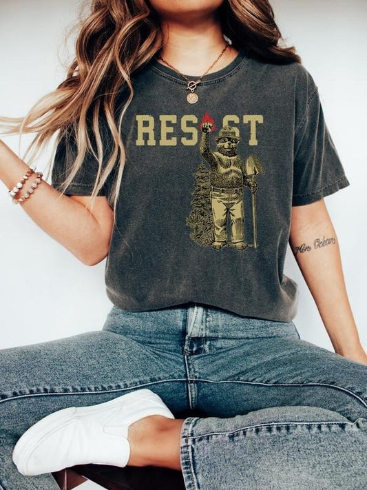 Smokey Bear Resist Comfort Colors Shirt, Environmental Activism Tee, National Park Shirt, Protect Our National Parks Shirt