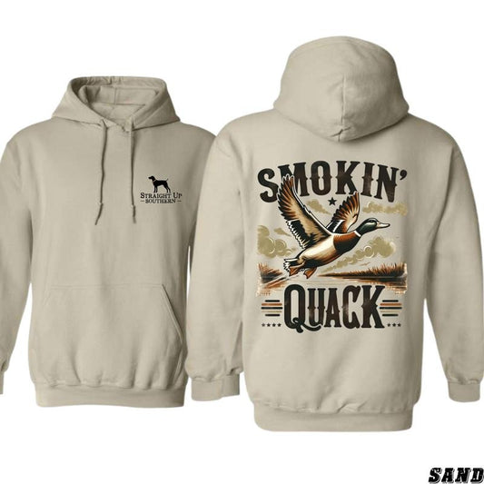 Smokin' Quack Hoodie - Stunning Duck Design, Perfect for Nature Lovers, Hoodies for Country Girls, Ideal for Outdoor...