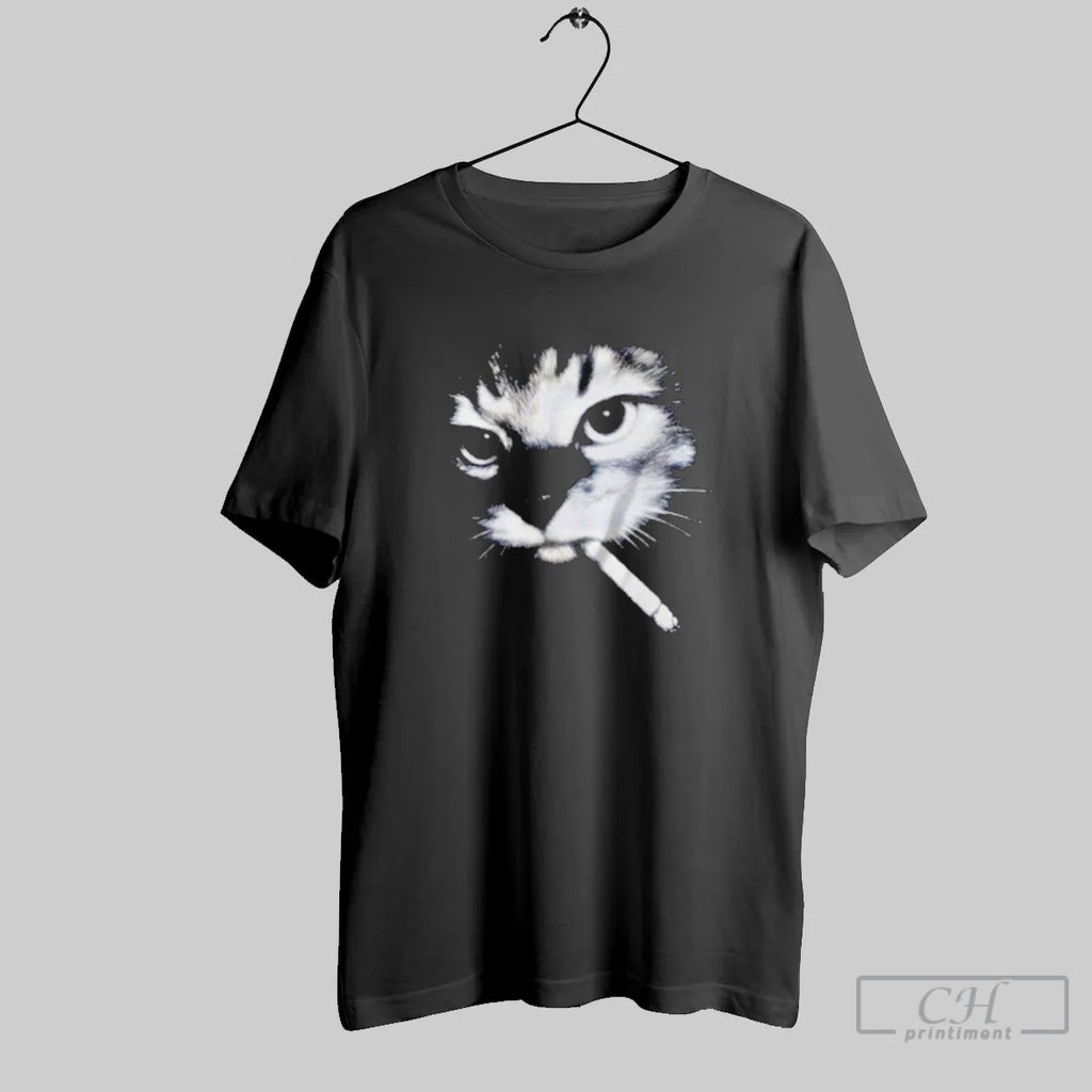 Smoking Cat Meme Funny T Shirt