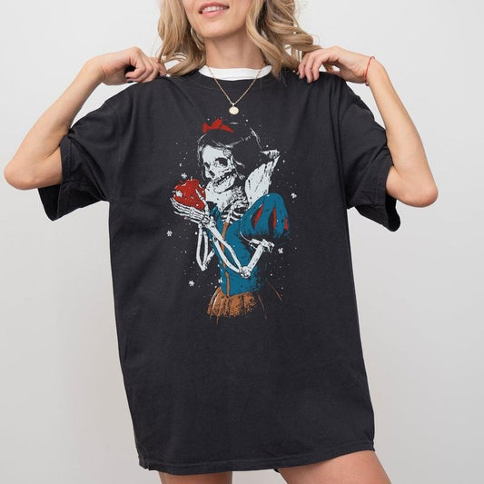 Snow White, Skeleton, Princess, Witch, Skull, Spooky, Aesthetic, Meme, Halloween, Costume, Tshirt, Women's, Comfort Colors Tee, Spooky, Tshirt, Witch, Pumpkin, Ghost, Skeleton