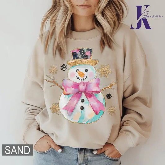 Snowman Comfort Colors Shirt, Snowman Christmas Sweatshirt, Merry Christmas Tee, Winter Holiday Shirt, Women's Christmas Tee
