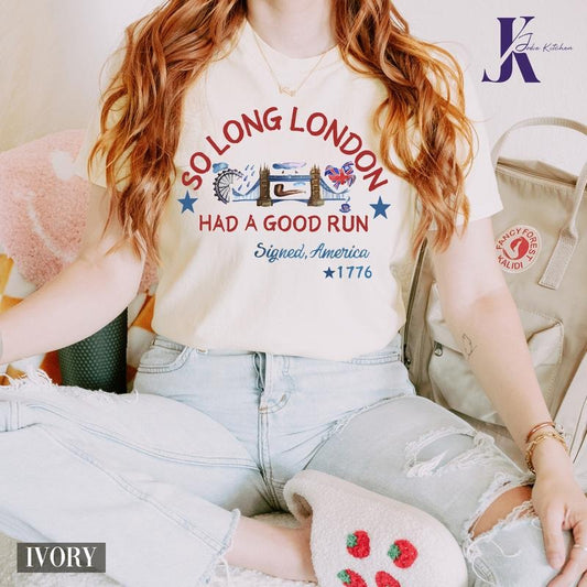 So Long London 4th of July Comfort Colors Shirt, 4th of July Shirt, 4th of July Outfits, Fourth Of July Shirt, Independence Day