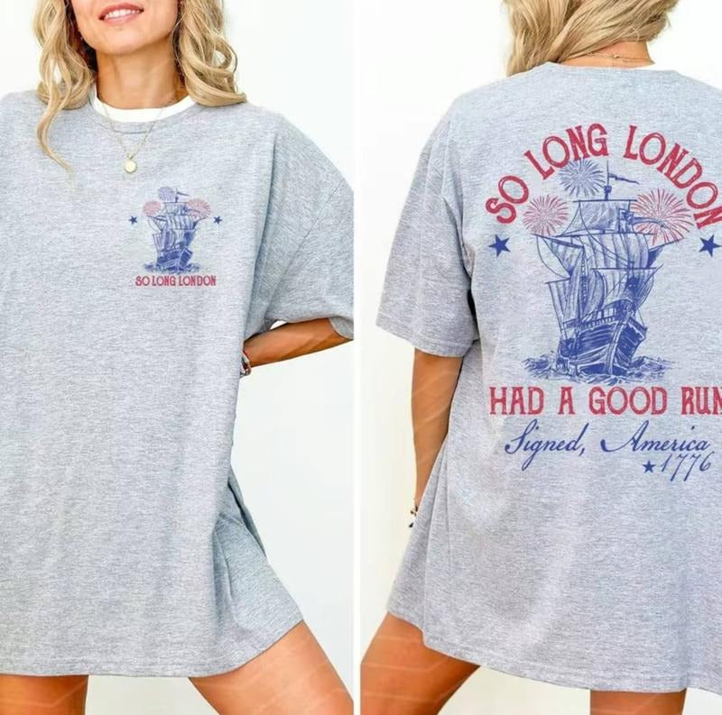 So Long London 4th of July Two Sides Shirt, Fourth Of July Shirt, July 4th Shirt Hoodie, Sweatshirt | WearSparks.com