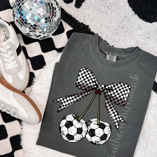 Soccer Cherries T shirt  | Soccer Mama Shirt | Pepper comfort colors t shirt