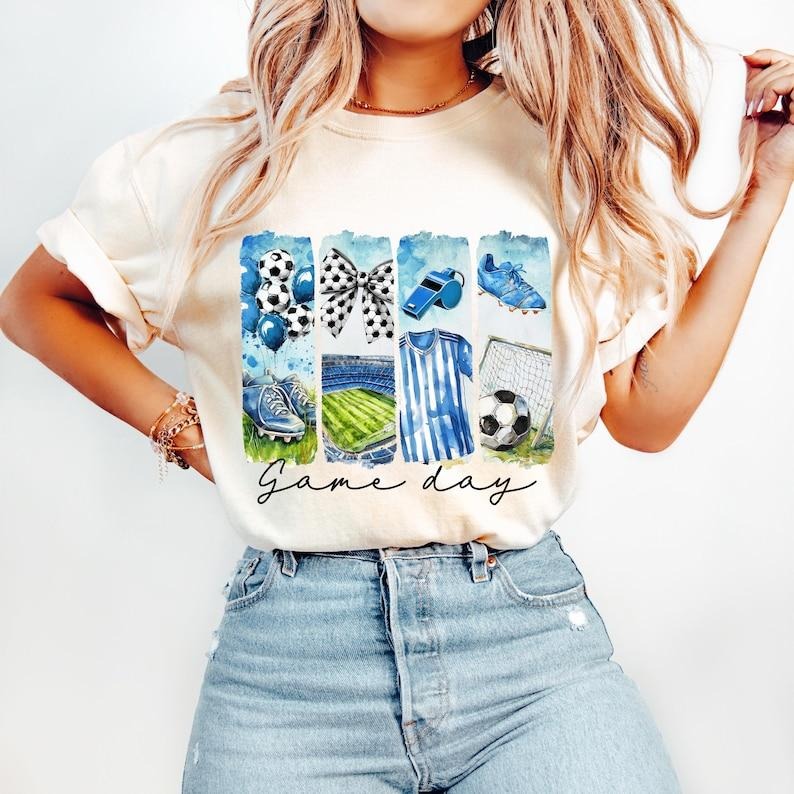 Soccer Game Day Coquette, Soccer Bow, Soccer Mama, Brushstroke Tshirt Hoodie, Sweatshirt | WearSparks.com