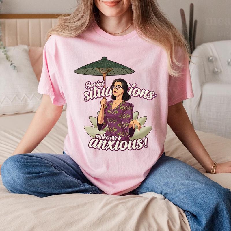Social Situations Make Me Anxious T-Shirt, Victoria Ratliff Sweatshirt, Parker Posey Actress Hoodie, White Lotus Season 3 Gift, Unisex Shirt