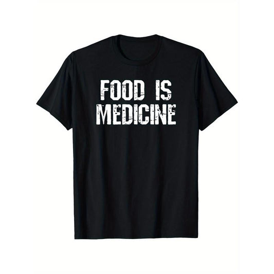Soft & Breathable 100% Cotton Vegan Dietitian Graphic Tee - Perfect Gift for Men, Women, and Friends | Casual Round Neck T-Shirt with Unique Food Is Medicine Print | Machine Washable Made in USA