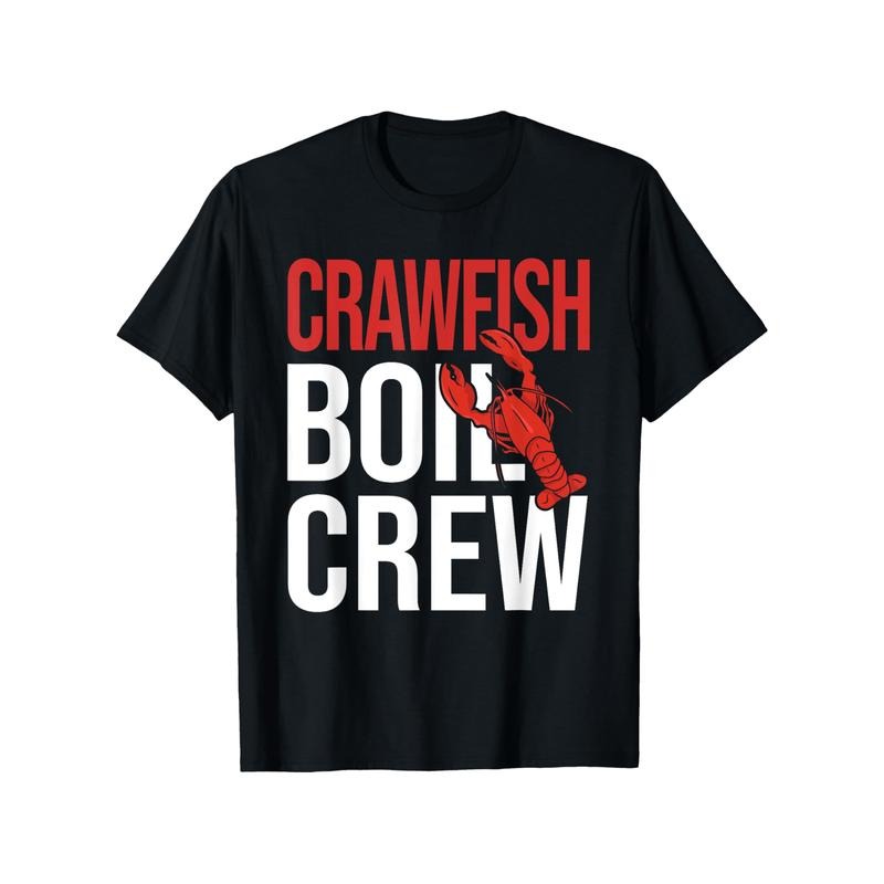 Soft & Breathable Cotton Crayfish Graphic Tee - Perfect Casual Gift for Men, Women, Family & Friends - Machine Washable, Versatile Fit S-XXXL, Black made in usa