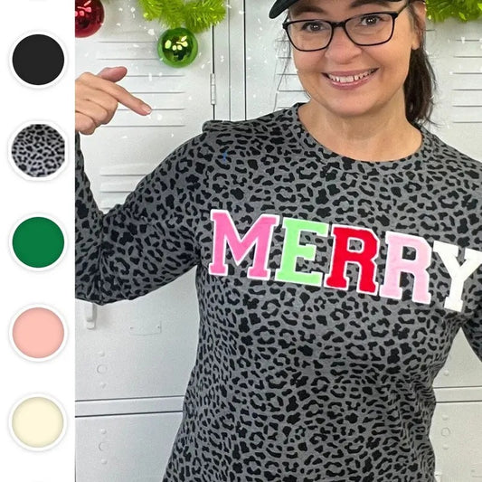 Soft Chenille Merry Graphic Long Sleeve T-Shirt