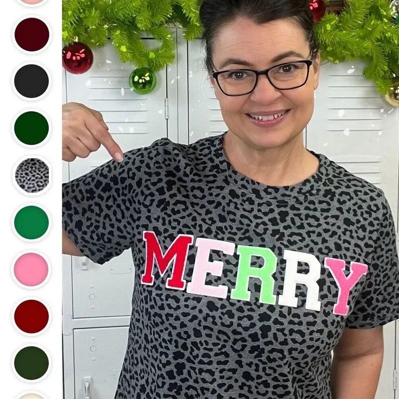 Soft Chenille Merry Graphic T-Shirt