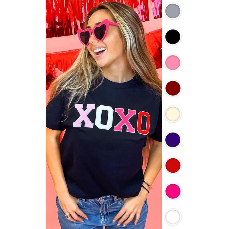 Soft Chenille XOXO T-Shirt Hoodie, Sweatshirt | WearSparks.com