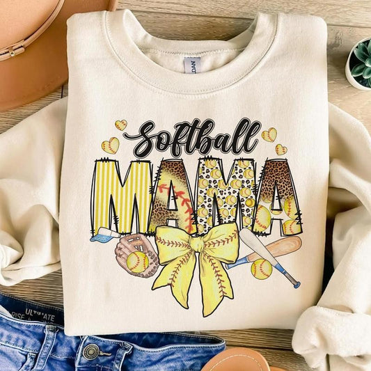 Softball Mama Tshirt-sweatshirt-hoodie, Softball Coquette, Game Day Season, Checker Softball Shirt, Mom Gift 3FBOR