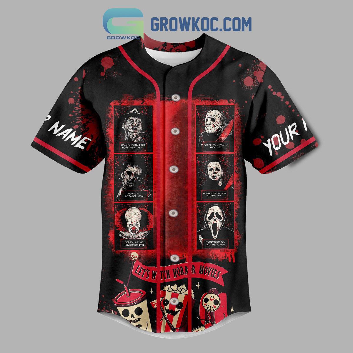 Some Girls Are Crazy And Love Horror Movies Personalized Baseball Jersey