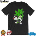 Sonic Weed Leaf Mascot Smoking High 420 Stoner Graphic T Shirt