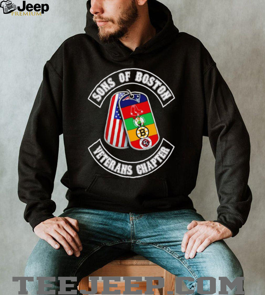Sons of Boston Veterans Chapter Massachusetts Sports Teams Dog Tags T Shirt