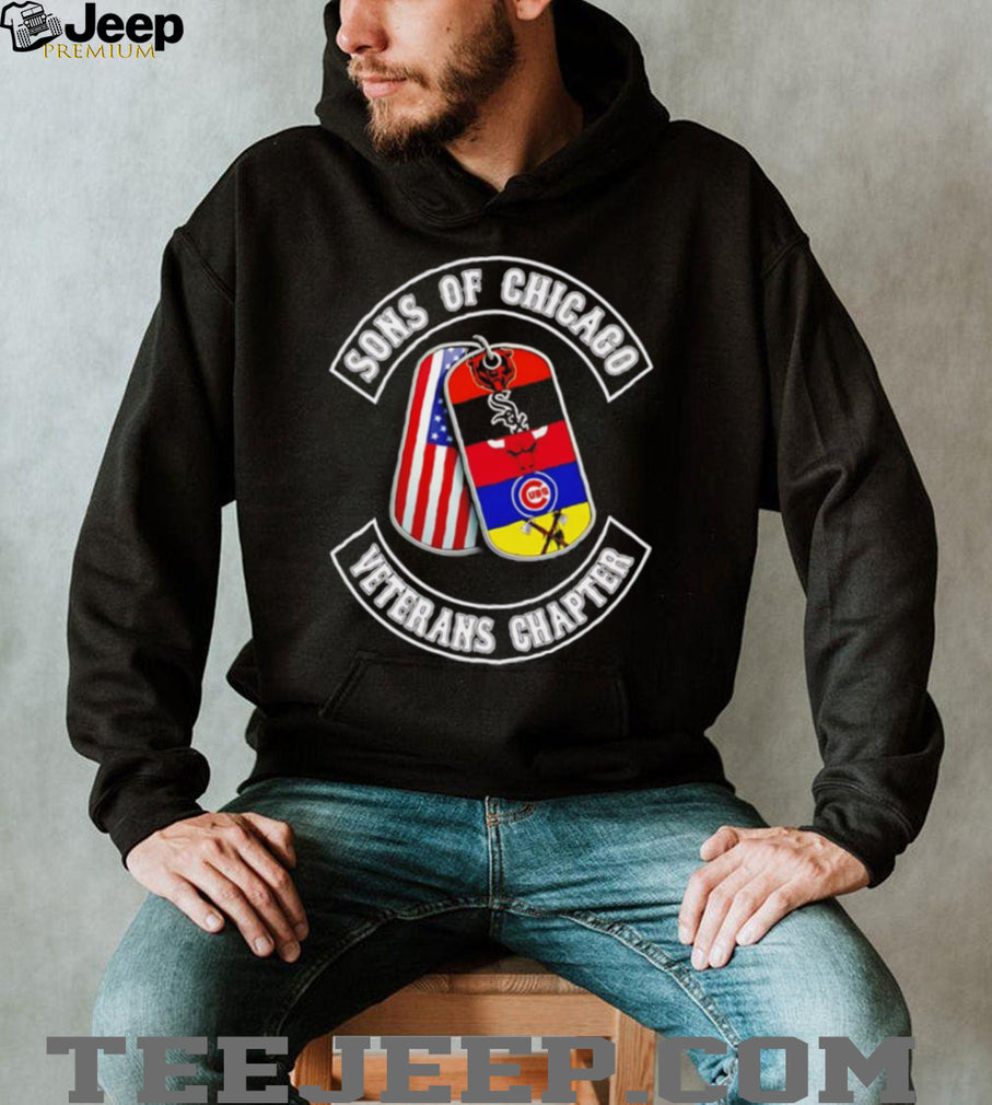 Sons of Chicago Veterans Chapter Illinois Sports Teams Dog Tags T Shirt
