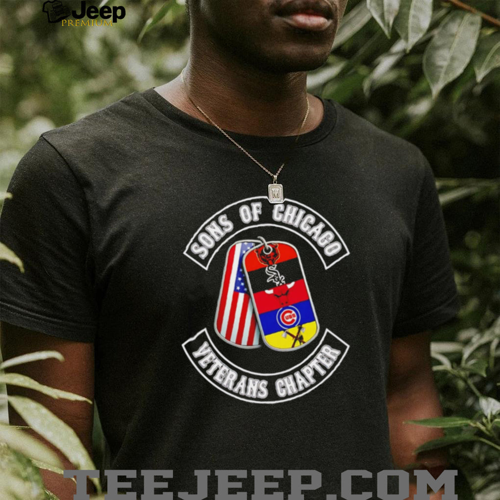 Sons of Chicago Veterans Chapter Illinois Sports Teams Dog Tags T Shirt