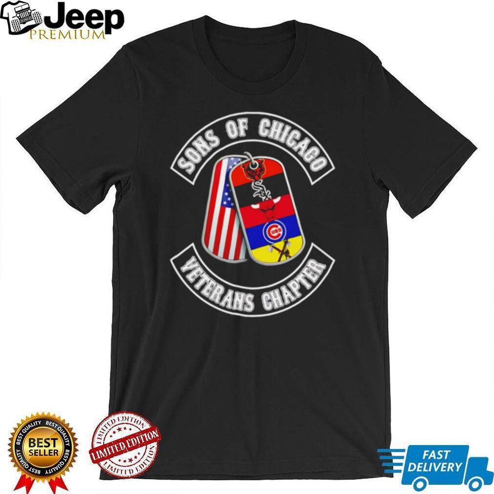 Sons of Chicago Veterans Chapter Illinois Sports Teams Dog Tags T Shirt