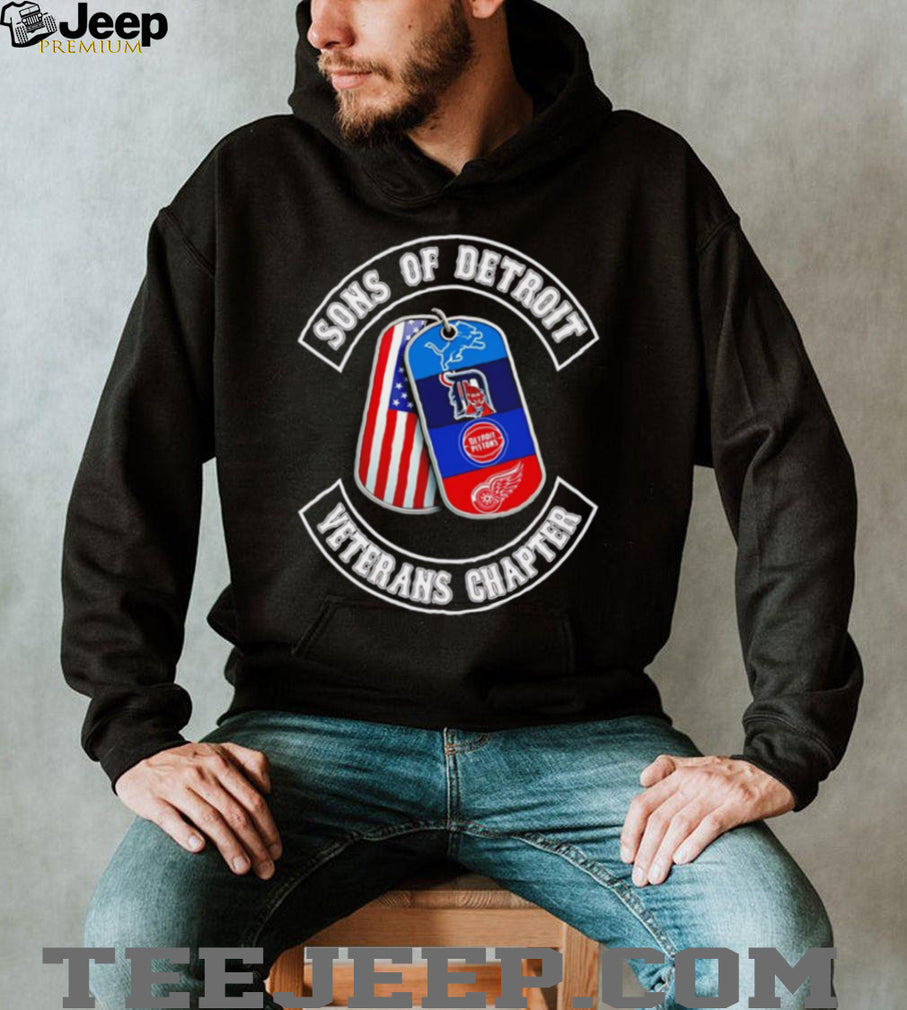 Sons of Detroit Veterans Chapter T Shirt Detroit Sports Pride Dog Tags T Shirt