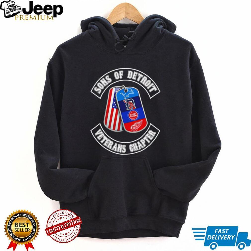 Sons of Detroit Veterans Chapter T Shirt Detroit Sports Pride Dog Tags T Shirt
