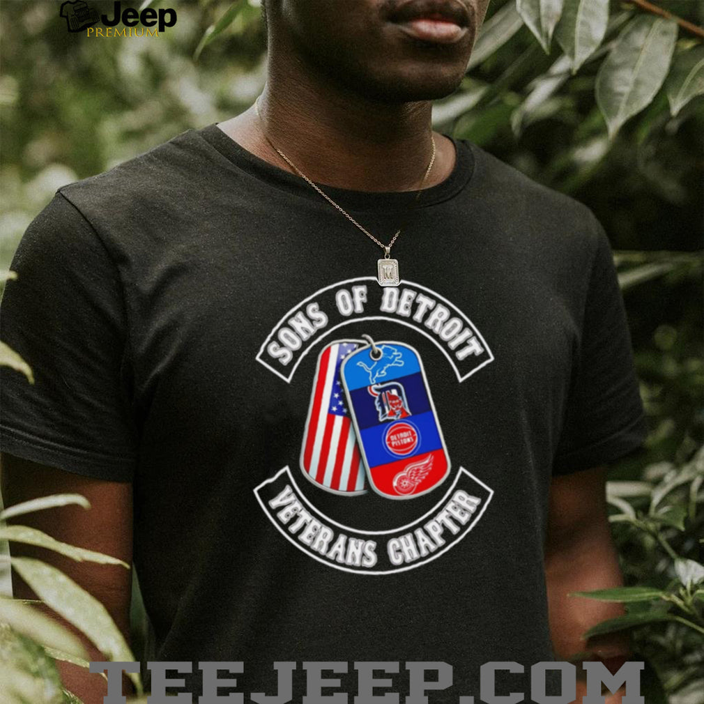 Sons of Detroit Veterans Chapter T Shirt Detroit Sports Pride Dog Tags T Shirt