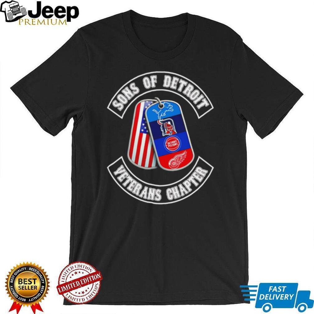 Sons of Detroit Veterans Chapter T Shirt Detroit Sports Pride Dog Tags T Shirt