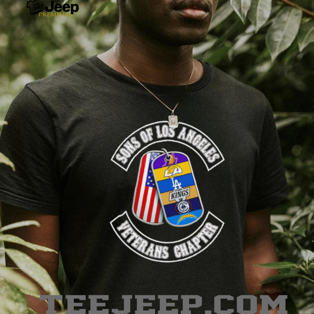 Sons of Los Angeles Veterans Chapter T Shirt LA Sports Teams Dog Tags T Shirt