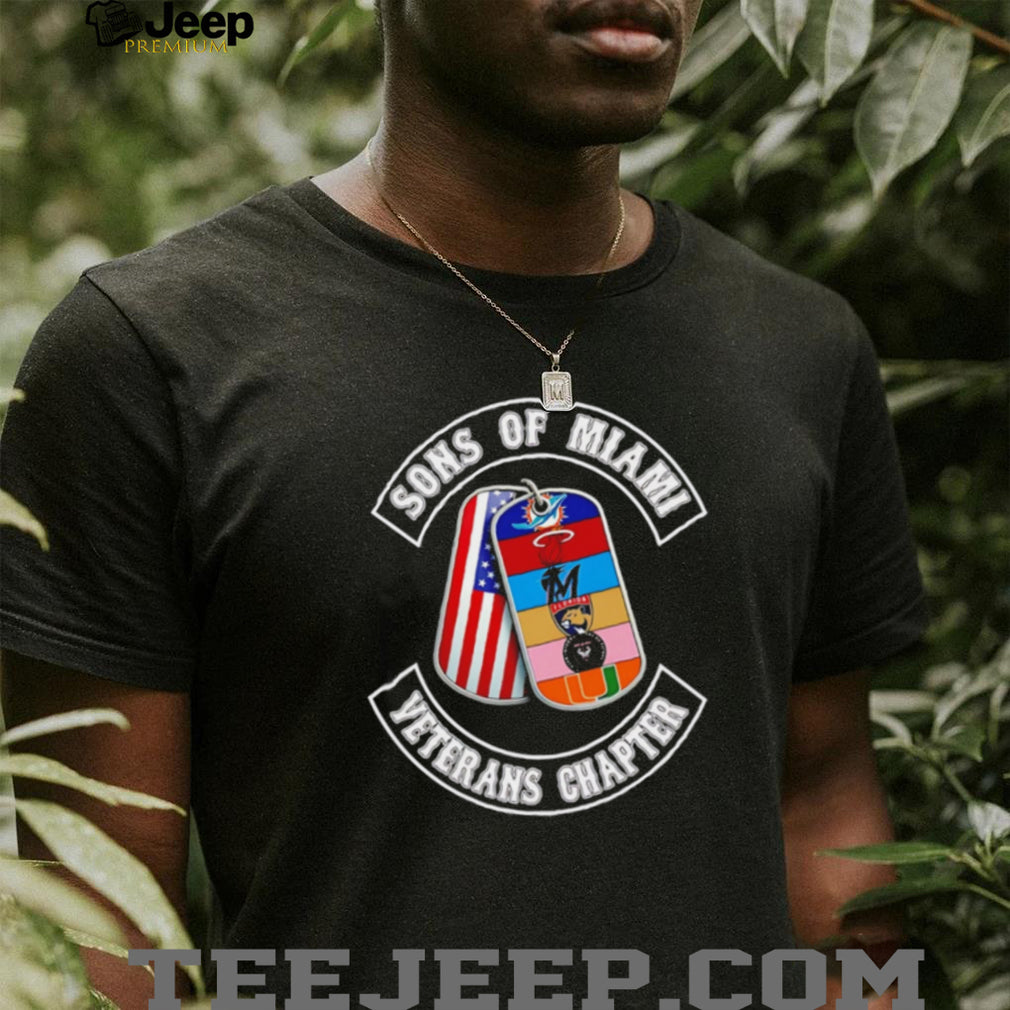 Sons of Miami Veterans Chapter T Shirt Miami Sports Teams Dog Tags T Shirt