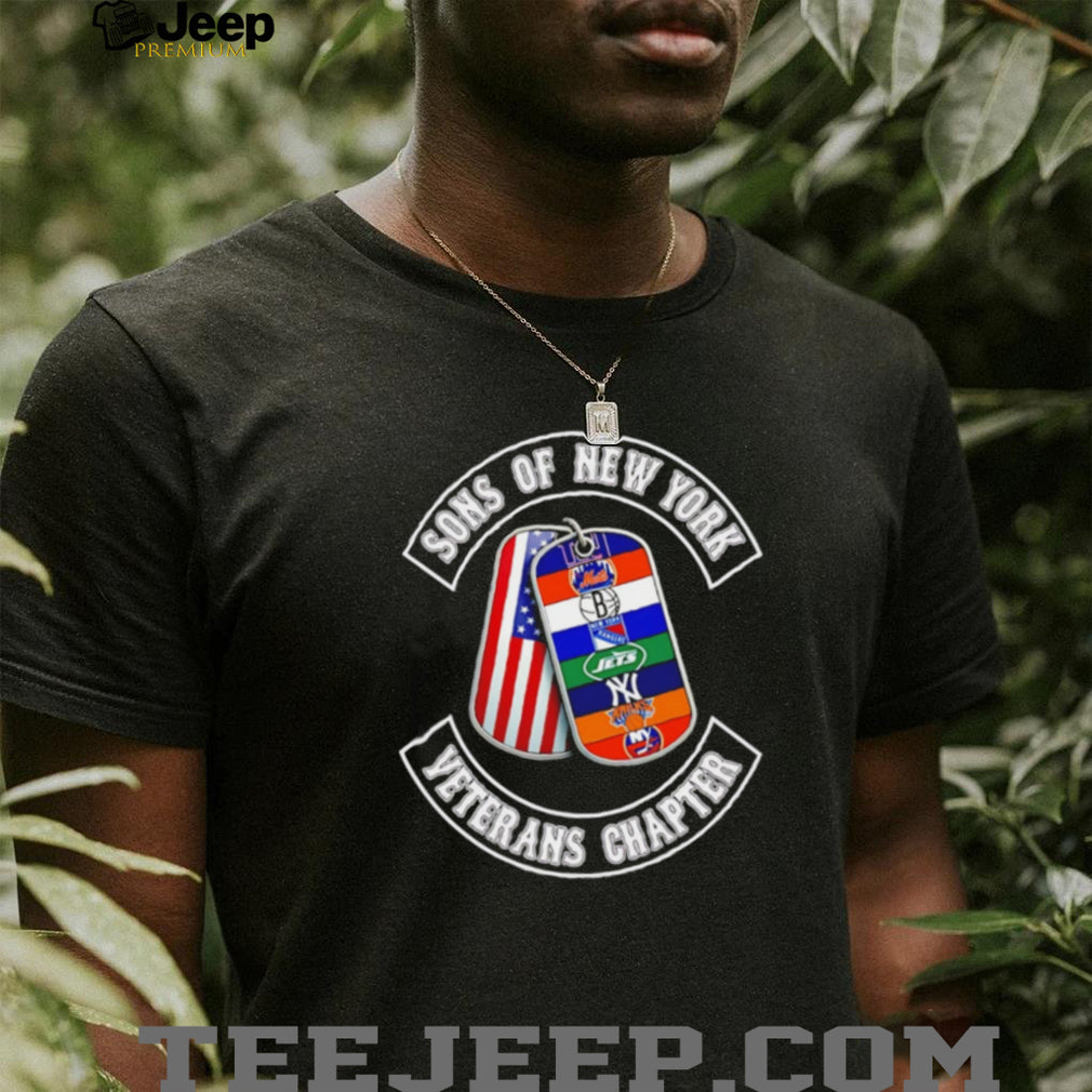 Sons of New York Veterans Chapter T Shirt NYC Sports Teams Dog Tags T Shirt